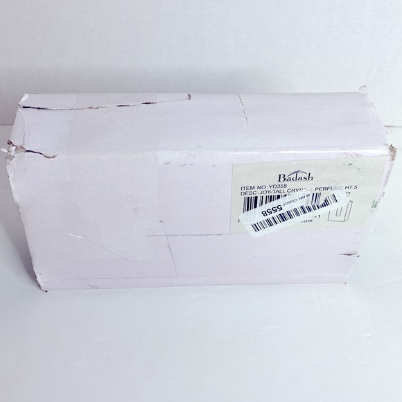 Badash Joy Optical Crystal 7.5 Inch Tall Perfume Bottle - Picture 6 of 11